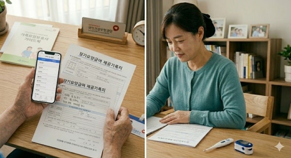 가족요양 장기요양급여 제공기록지 작성팁, 매달 머리 아픈 서류 작업 5분 만에 끝내는 법입....