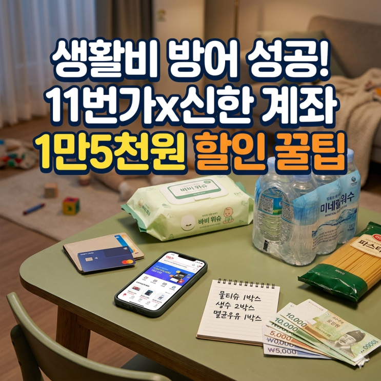  11번가 신한은행 계좌연결 15000원 할인 이벤트, 생활비 방어하는 현실 후기