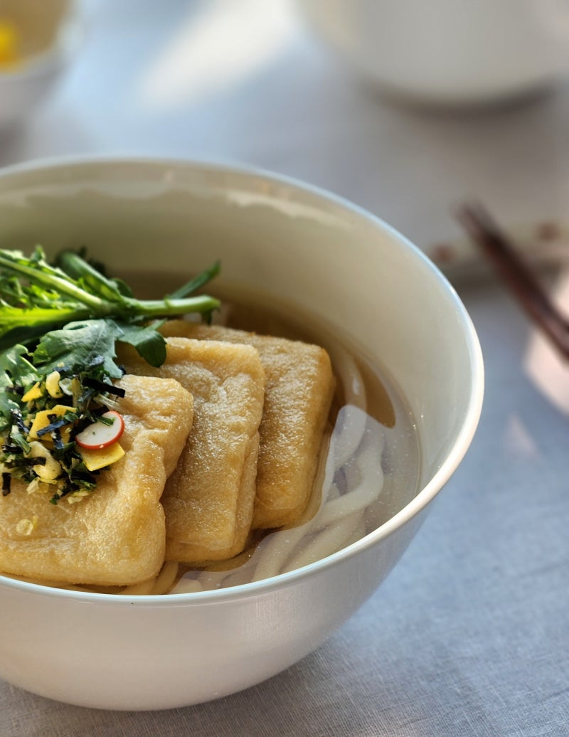 유부우동 만들기 우동다시로 끓이는 초간단 레시피