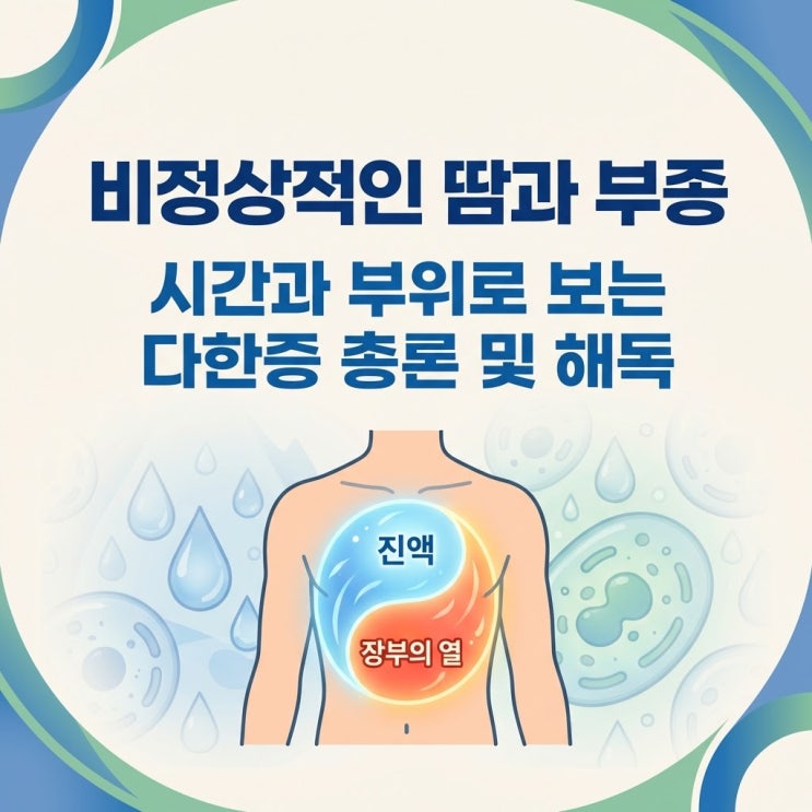  다한증 원인 치료, 수족다한증 식은땀 도한 식한 감별 및 습담 해독 다이어트 한의원