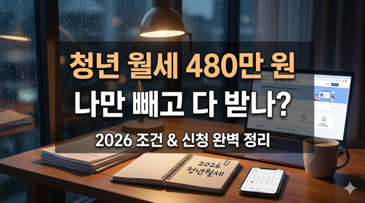  2026 청년월세 지원사업 조건 및 신청 방법, 무주택 2030 현실 혜택 정리
