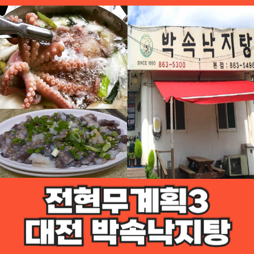 전현무계획3 대전 박속낙지탕 맛집 어디? 산낙지회 낙지 통째로 들어가는 박속낙지탕본점 위....