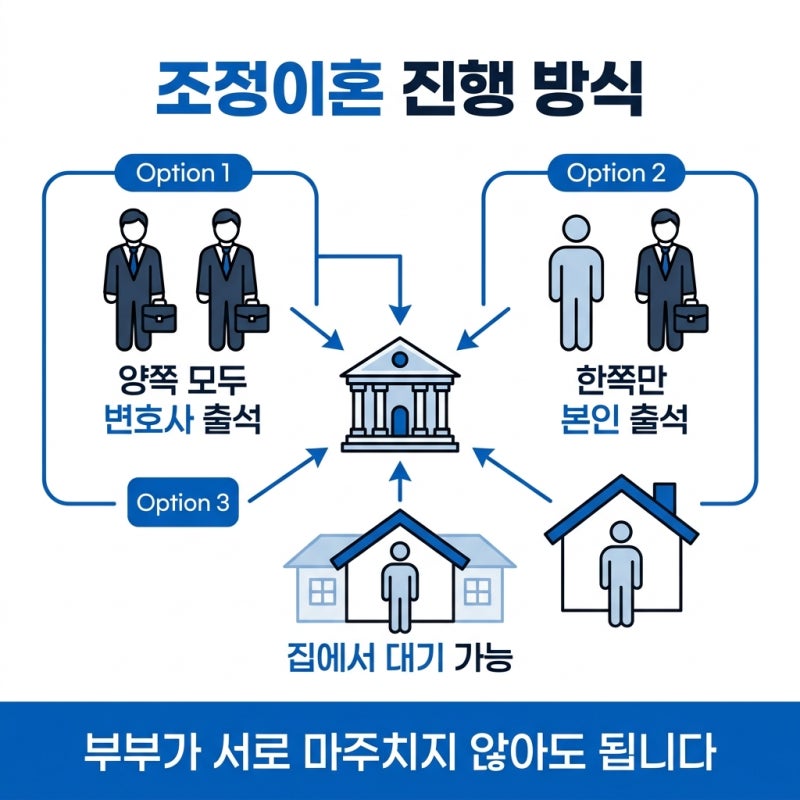 배우자 얼굴 보기 싫을 때 이혼법(비대면, 대리출석) 관련 이미지 4