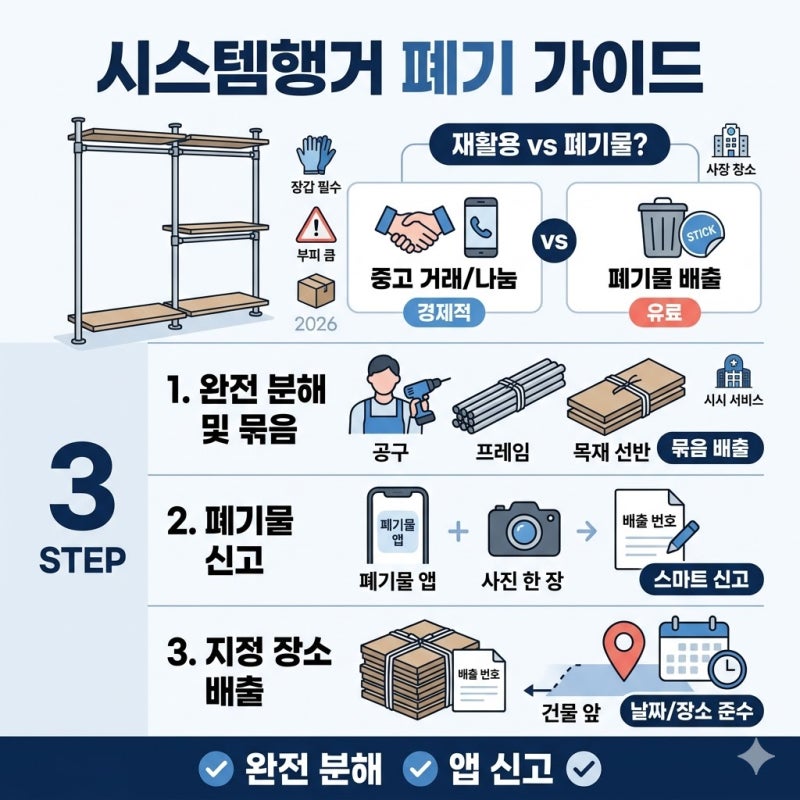 시스템행거 선반 폐기 버리는 방법 정리