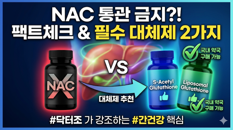  [2026 최신] NAC 영양제 가이드 - 효능, 부작용, 통관 금지 대처법 완벽 가이드
