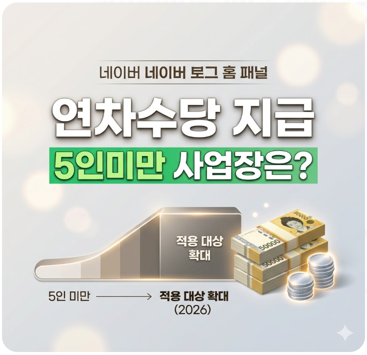  연차수당 지급기준 2026년 최신판: 5인 미만 사업장도 해당될까?