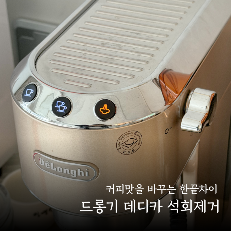 드롱기 데디카 석회제거 방법｜석회제거 알림 제거하기