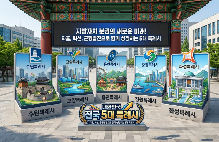  100만 도시, 뭐가 다를까. 특례시 이름을 얻게 되면 달라지는 현상ae6898e109b34a20994329b99e822375