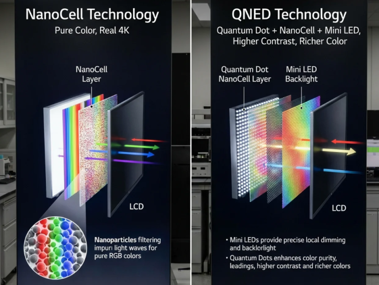  lg tv 나노셀 qned 차이 비교 65인치 추천