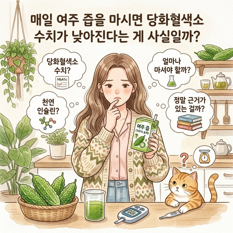 여주즙 매일 마셨더니 당화혈색소가 낮아졌다는 말, 사실일까요?