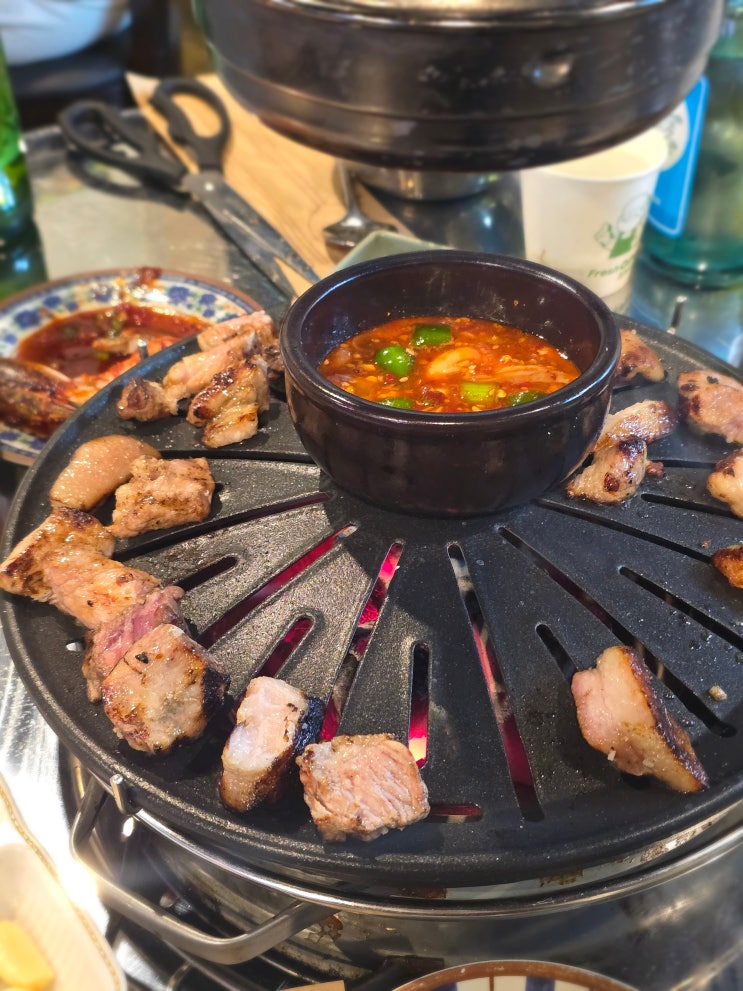  문래동 맛집 광원소금구이, 불향 가득한 소금구이 한판과 두껍데기 솔직 후기
