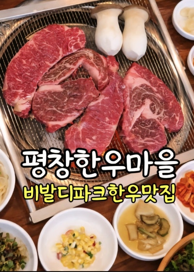 홍천비발디파크 오션월드근처 아이랑가기좋은 한우맛집 픽업서비스까지 평창한우마을 소고기맛집