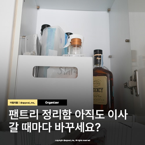  팬트리 정리함 매번 펜트리 바꿀때마다 교체? 길이조절로 사이즈가 자유로운 이안리빙 수납함