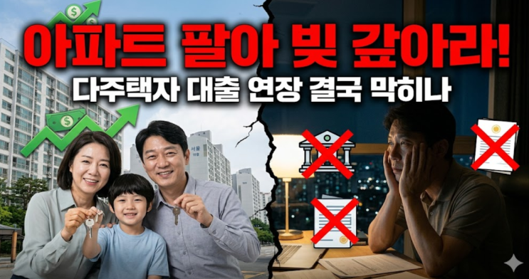  "아파트 팔아 빚 갚아라"...다주택자 대출연장, 결국 막히나