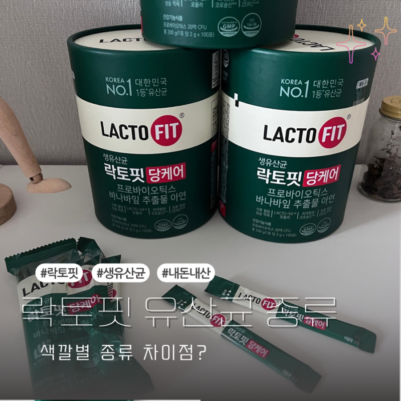 락토핏 색깔 종류별 차이점 특징 비교 생유산균 당케어 코어 내돈내산 리뷰