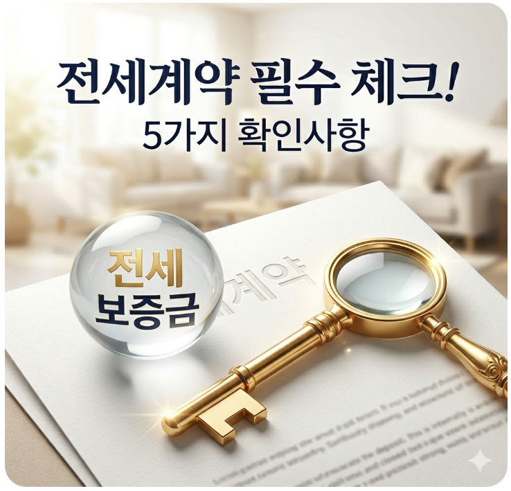  전세 계약 전 필수 체크! 계약 전 필독해야 할 5가지 확인사항