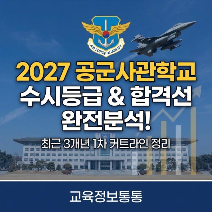  2027 공군사관학교 수시등급 및 합격선, 최근 3개년 1차 시험 커트라인 완벽 분석