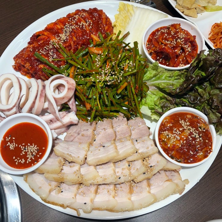  소래포구역 맛집 양은이네 동태탕 오징어보쌈 냉면 꿀조합 세트