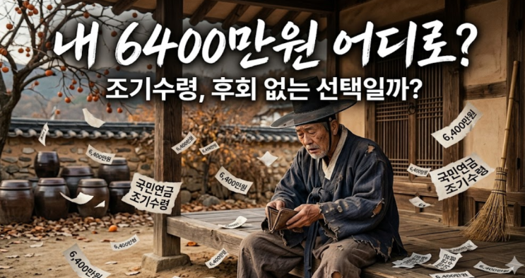  "2026년 국민연금 6400만원 날린 기분?" 조기수령 현실을 알아보세요