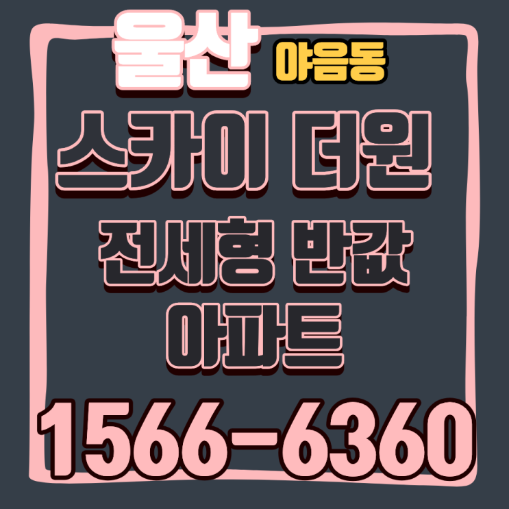  울산 스카이더원 왜 지금 봐야 할까 야음동 스카이더원 시장 흐름