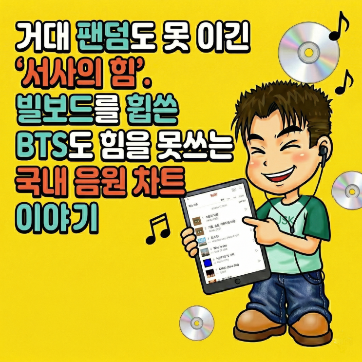  거대 팬덤도 못 이긴 '서사의 힘'. 빌보드를 휩쓴 BTS도 힘을 못쓰는 국내 음원 차트 이야기