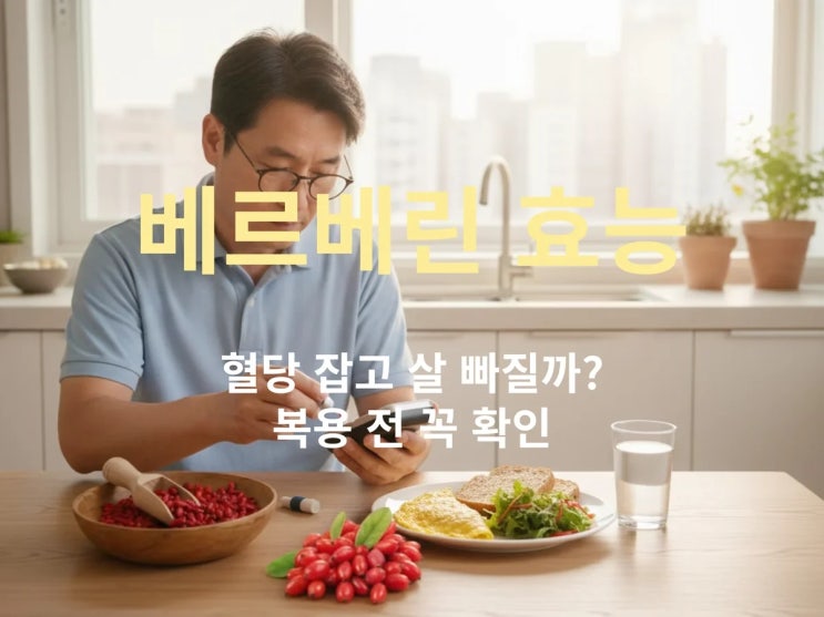  베르베린 효능, 혈당 잡고 살 빠질까? 복용 전 꼭 확인
