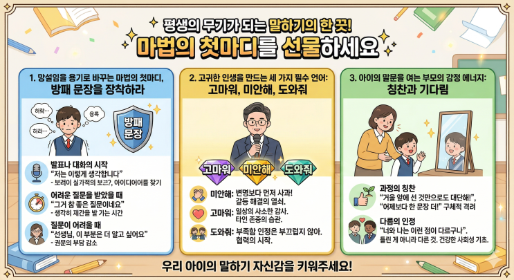  평생의 무기가 되는 말하기의 한 끗, 마법의 첫마디를 선물하세요