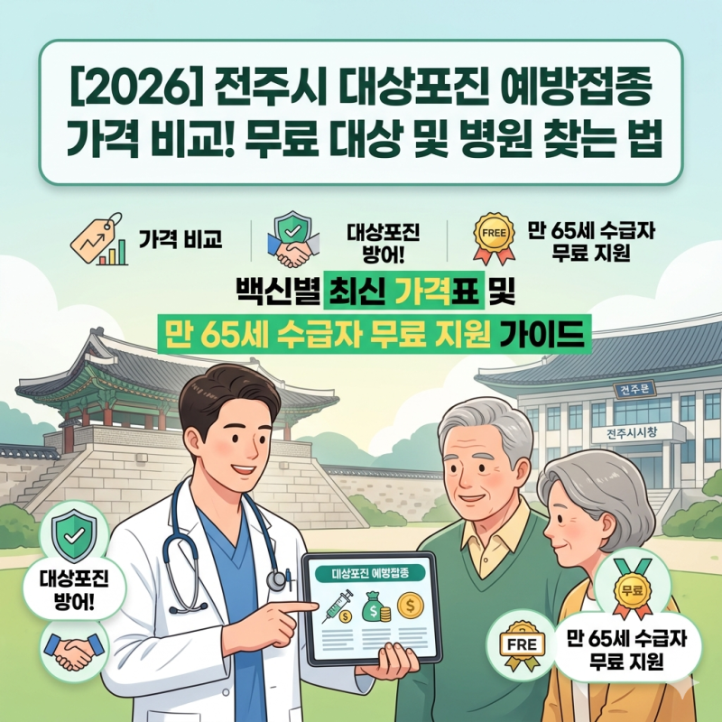 [2026] 전주시 대상포진 예방접종 가격 비교! 무료 대상 및 병원 찾는 법