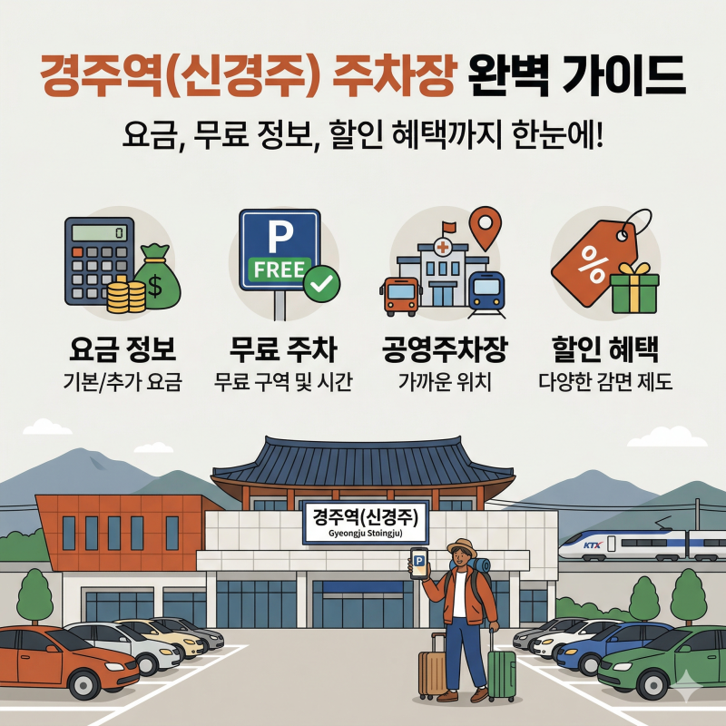 경주역(신경주) 주차장 요금 무료주차 공영주차장 가격 할인