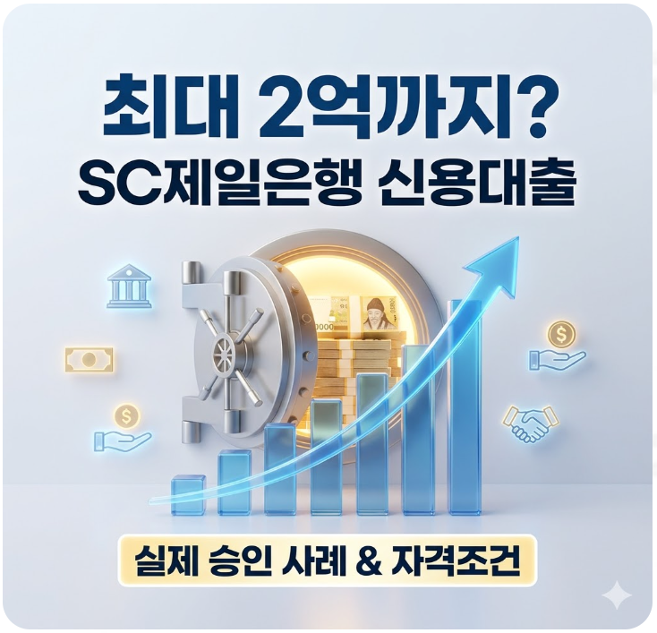  최대 2억까지? SC제일은행 신용대출 실제 승인 사례와 자격조건