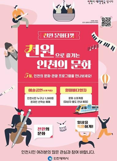 인천시, 2026년 ‘천원 문화티켓’ 확대…시민 문화복지 체감 높인다