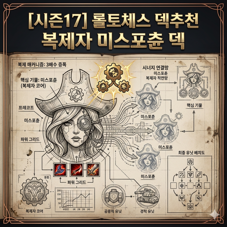 [시즌17] 롤토체스 덱추천 : 복제자 미스포츈 덱