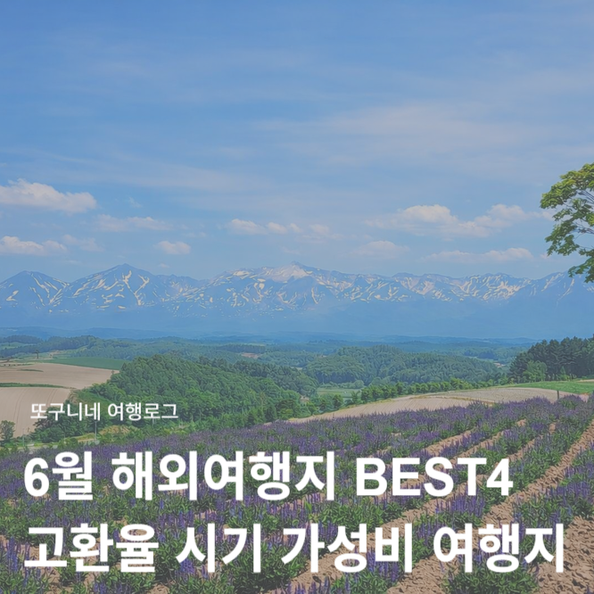  6월 해외여행지 추천 BEST4 ️ 환율 높은 요즘 가성비 여행지 + 항공권 가격