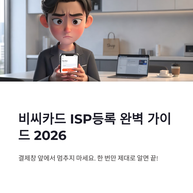 비씨카드 ISP등록 방법 총정리｜페이북 등록 방법·ISP등록 안됨 오류 해결방법