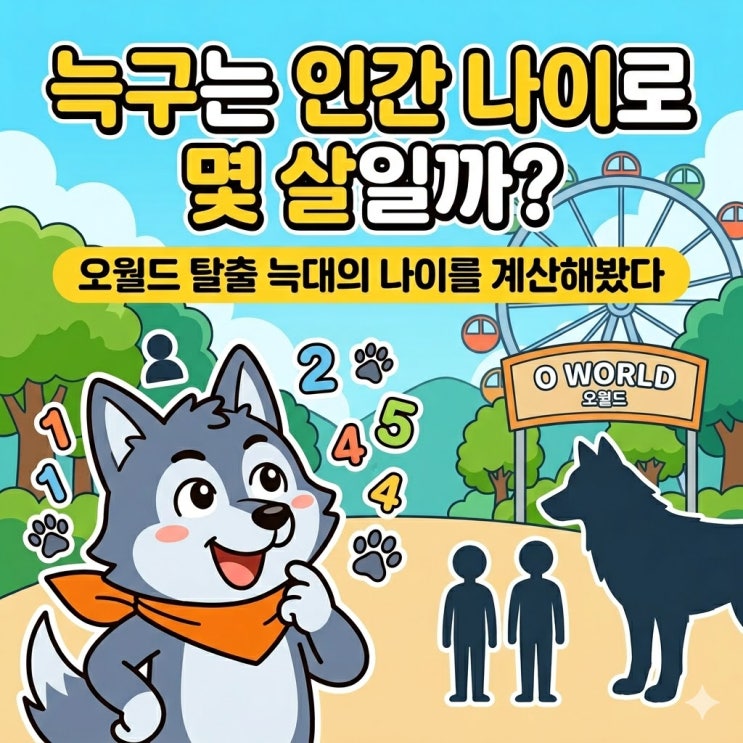  늑구는 인간 나이로 몇 살일까? 오월드 탈출 늑대의 나이를 계산해봤다