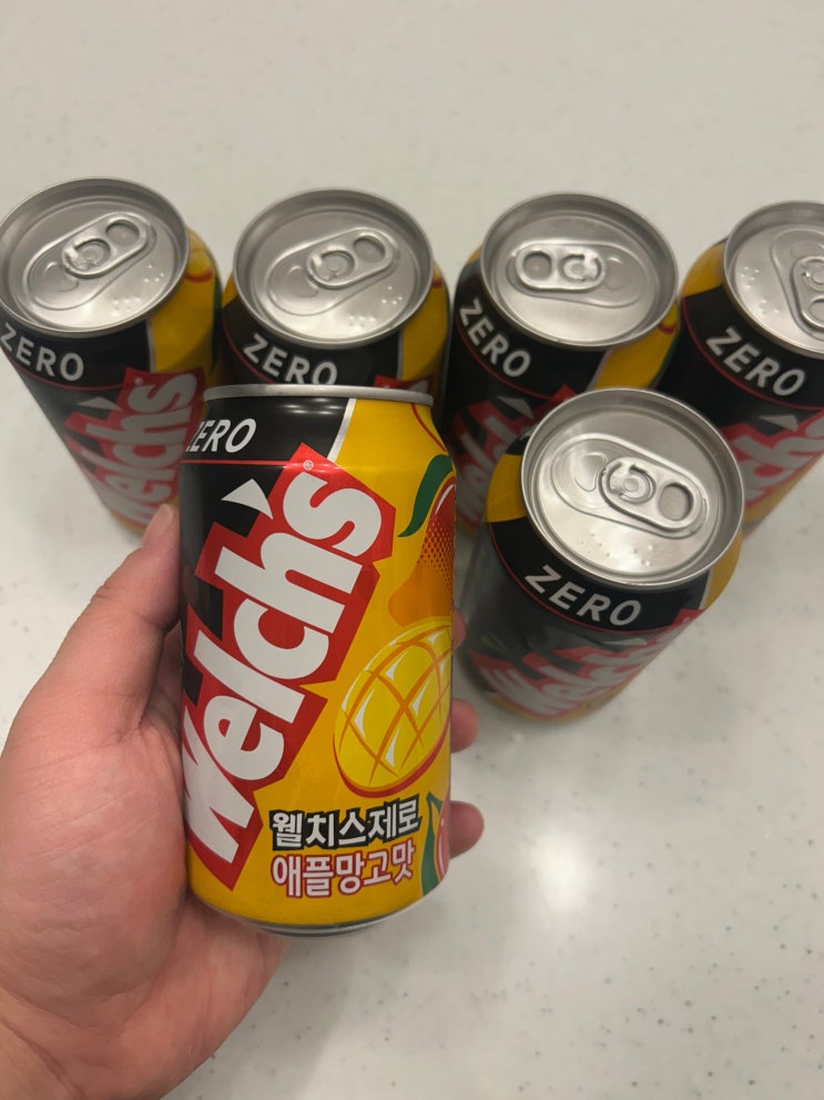  상큼달달한 신상 제로칼로리 탄산음료 추천 <웰치스 제로 애플망고맛>