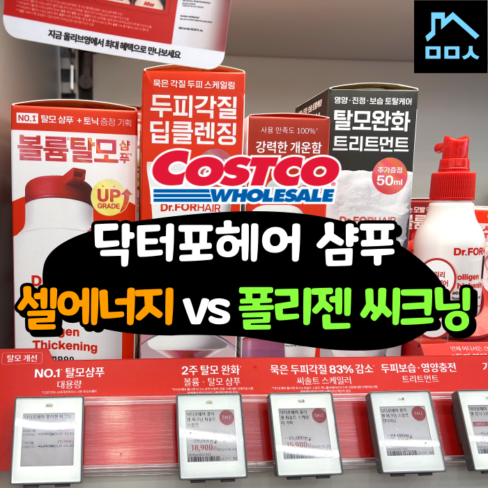 닥터포헤어 샴푸 종류 딱 비교! 코스트코 셀에너지 vs 올리브영 폴리젠 씨크닝