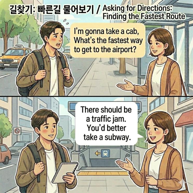  [길찾기] 패턴#2 빠른길 물어보기: "What's the fastest way to ~ ?" ~한 가장 빠른 길이 뭐에요?