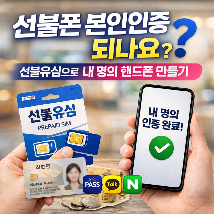  선불폰 본인인증 되나요? 선불유심으로 내 명의 핸드폰 만들기