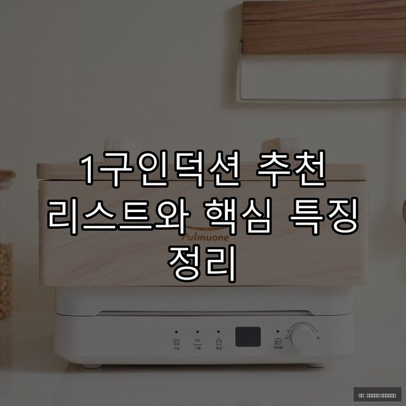 1구인덕션 추천 리스트와 핵심 특징 정리
