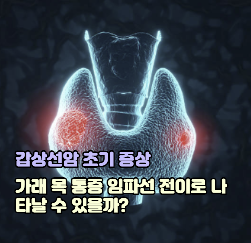 갑상선암 초기 증상 가래 목 통증 임파선 전이