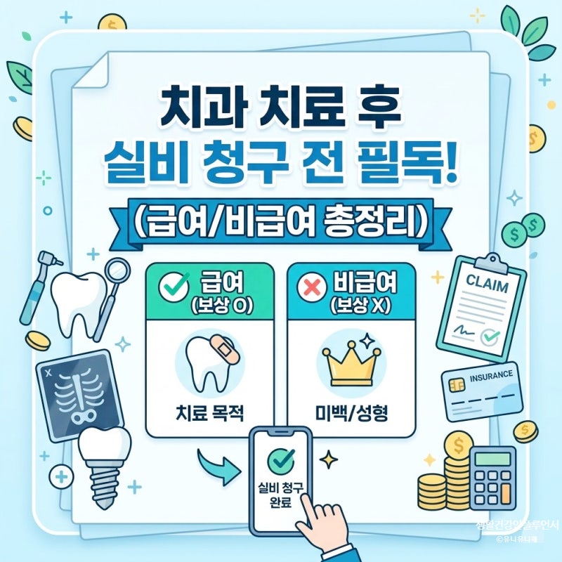 치과 치료, 실비 될까 안 될까? 헷갈리는 보상 범위 한 페이지로 정리