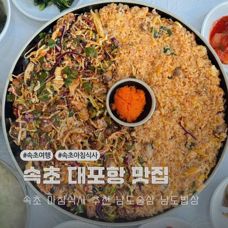 속초 대포항 맛집 황태해장국맛집 속초 아침식사 추천 남도밥상
