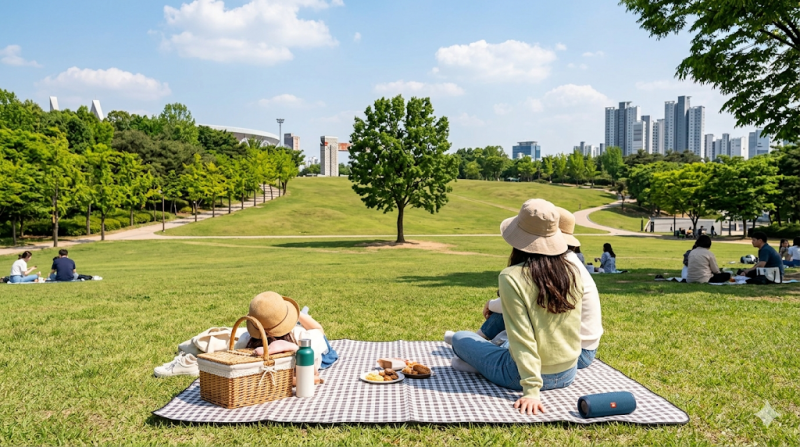 2026년 올림픽공원 피크닉 명당 추천! 돗자리 명당부터 주차 요금, 배달 위치까지 완벽 정리