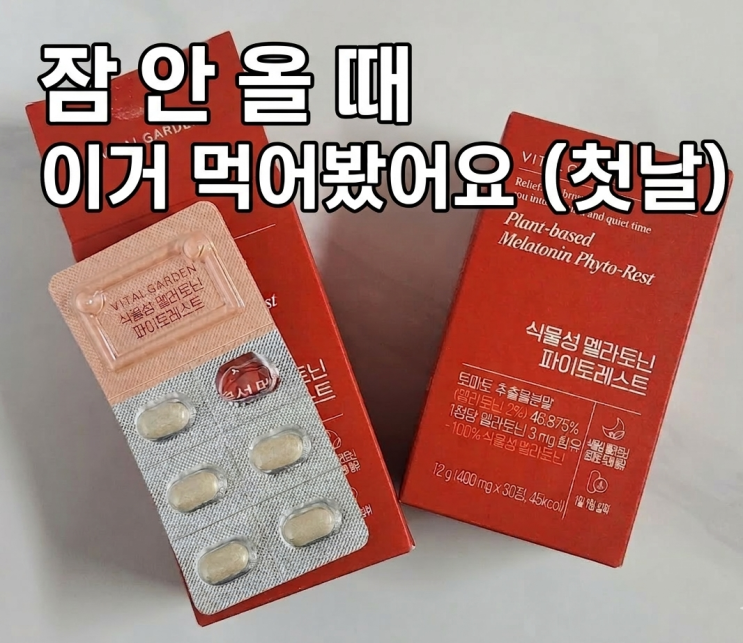  잠 안 올 때 먹어 본 식물성 멜라토닌 파이토레스트 첫날 기록 (내돈내산)