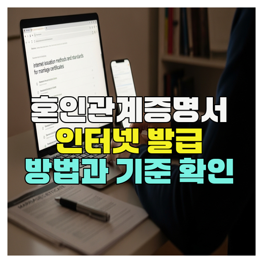  혼인관계증명서 인터넷 발급 방법과 기준 확인