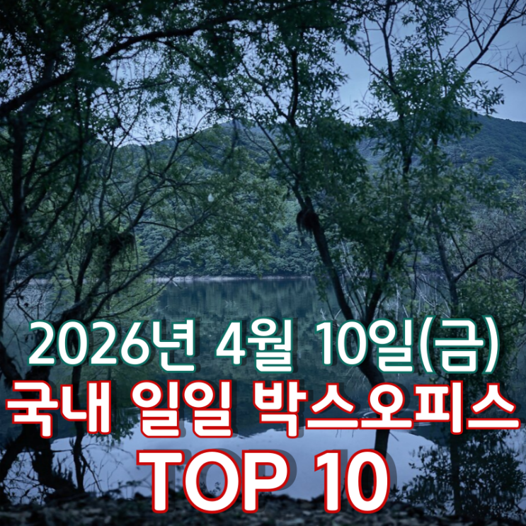  [4월 10일] 국내 박스오피스 - '살목지' 공포에 휩싸인 극장가