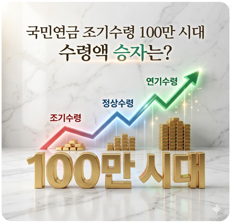  국민연금 조기수령 100만 시대, 노후 수령액 승자는?