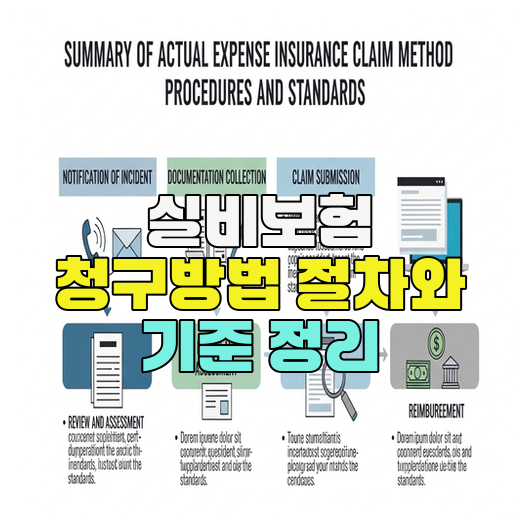  실비보험 청구방법 절차와 기준 정리