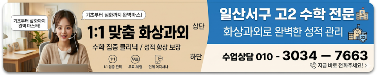  일산서구 고2 수학 1:1 화상과외, 직접 해봤어요 — 등급 바뀐 후기
